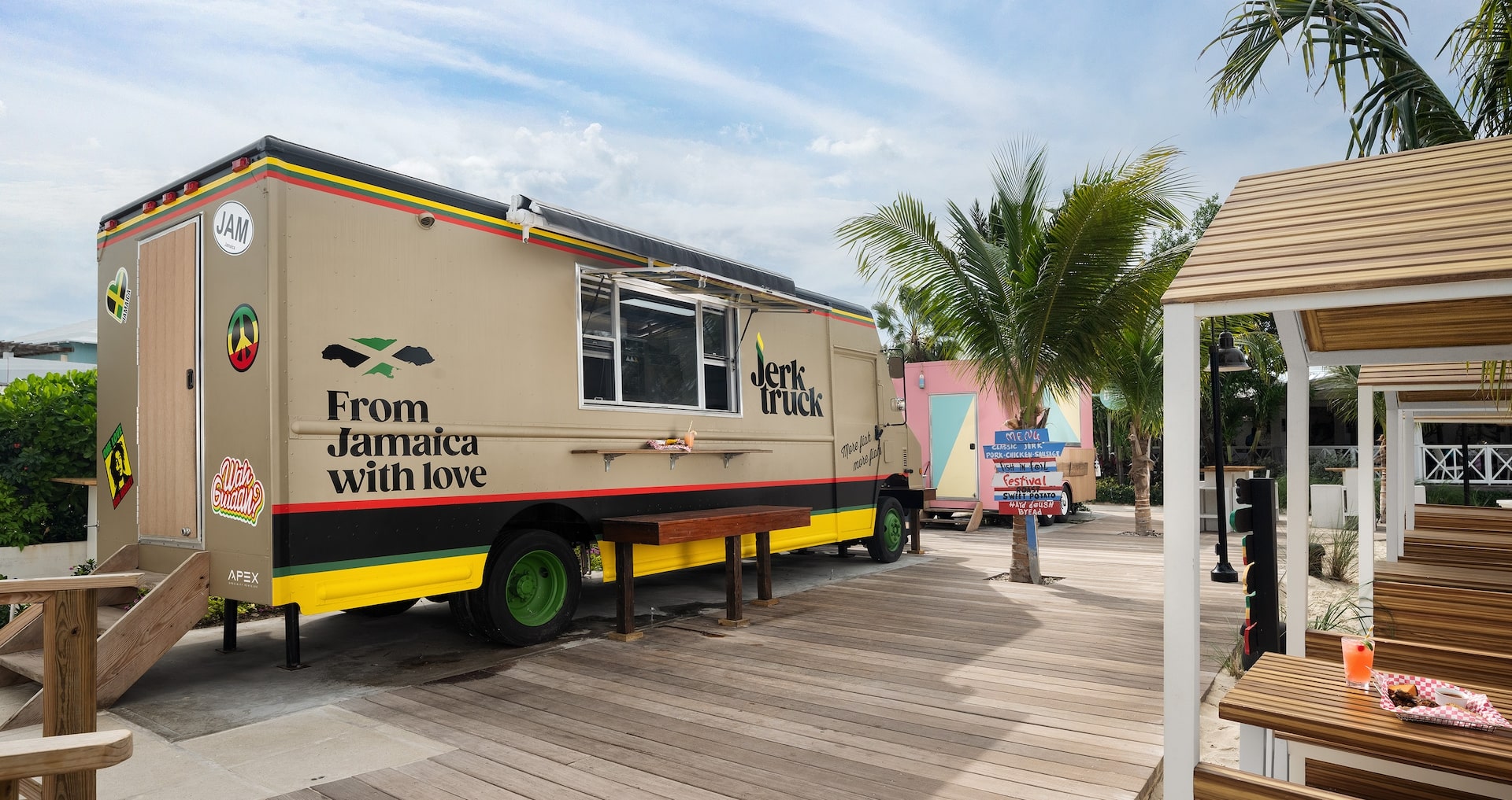 The Jerk Truck inside the Caribbean Village