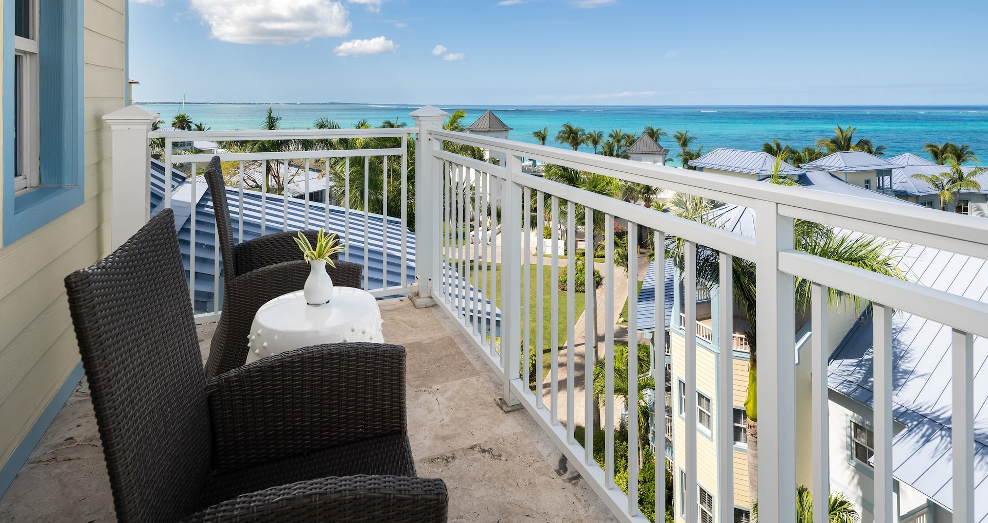 beach view with private balcony of the Key West Oceanview Two Story, Two Bedroom Butler Suite