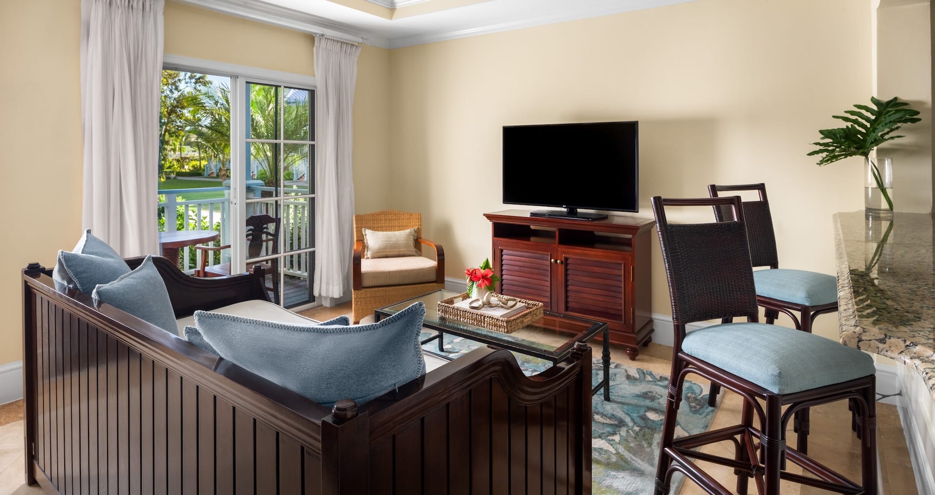 Living room of the Key West Two Bedroom Concierge Suite