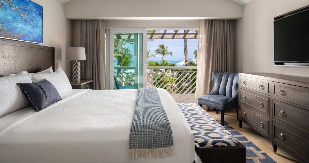 bedroom of the Seaside Honeymoon One Bedroom Concierge Villa Suite