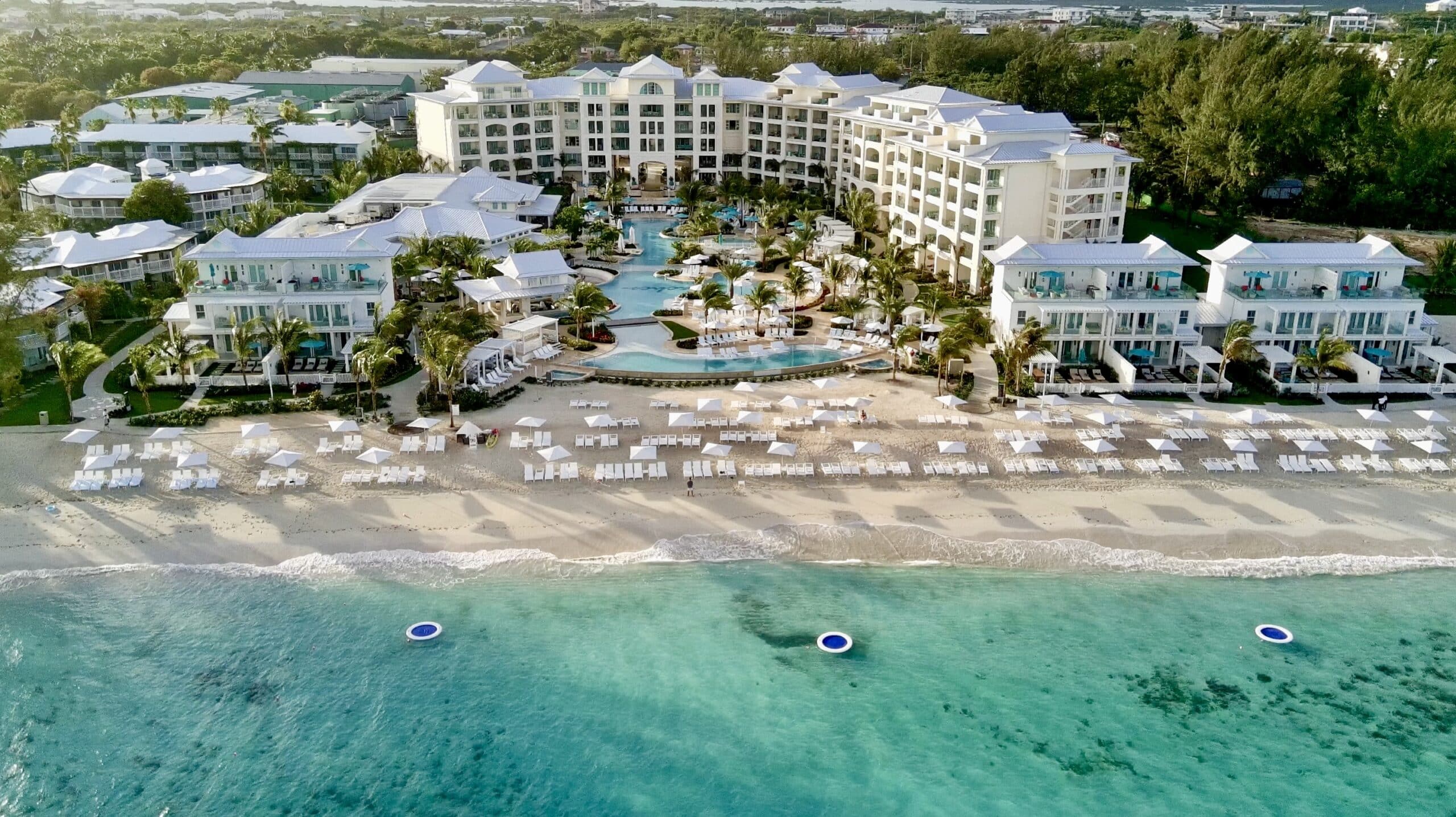 Aerial view of the treasure beach village