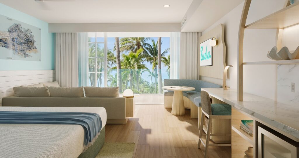 garden view from inside the Treasure Beach Concierge Suite